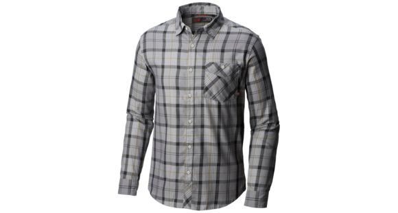 Mountain Hardwear Franklin Long Sleeve Shirt Everyday Flannel - Men's, Manta Grey, Small, 1617431073-S