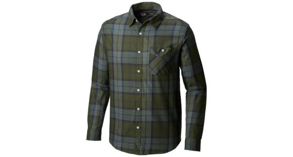 Mountain Hardwear Franklin Long Sleeve Shirt Everyday Flannel - Men's, Surplus Green, Medium, 1617431347-M