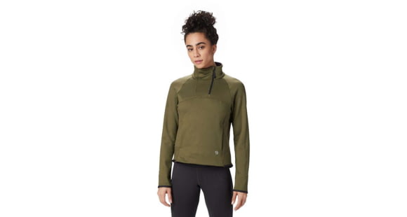 Mountain Hardwear Frostzone 1/4 Zip - Women's, Combat Green, Large, OL8059353-L
