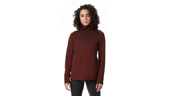 Mountain Hardwear Frostzone Hybrid 1/2 Zip Hoody - Women's, Large, Dark Umber, OL8023259-L
