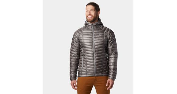 Mountain Hardwear Ghost Whisperer Hooded Down Jacket, Manta Grey, M, 1560921072-M