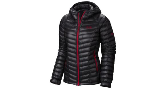 Mountain Hardwear Ghost Whisperer Hooded Down Jacket - Women's-Graphite/Bright Rose-Large