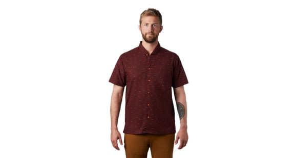 Mountain Hardwear Hand/Hold Printed Short Sleeve Shirt - Mens, Dark Umber Cam Print, Extra Large, 1879221260-DUCP-XL
