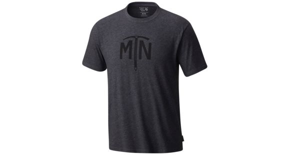 Mountain Hardwear Hardwear Ice Axe Short Sleeve Tee - Men's-Heather Black-Large