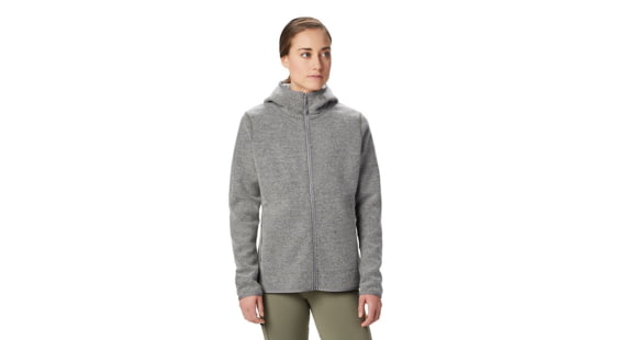 Mountain Hardwear Hatcher Full Zip Hoody - Women's, Manta Grey, Large, OL8296074-L