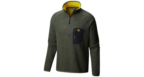 Mountain Hardwear Hatcher Half Zip Pullover - Men's, Surplus Green, Extra Large, 1824661347-XL