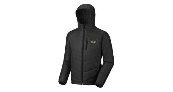 Mountain Hardwear Hooded Compressor Jacket Clearance - Men's-Black/Black-X-Large
