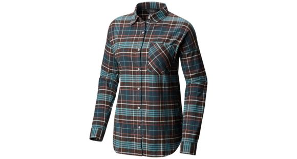 Mountain Hardwear Karsee Long Sleeve Flannel Shirt - Women's, Blue Spruce, Small, 1795361310-S