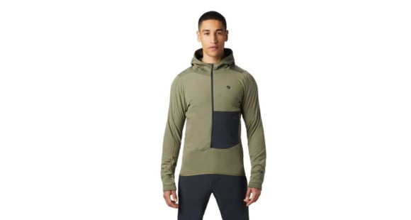 Mountain Hardwear Keele Hybrid Hoody - Men's, Light Army, Small, 1854791333-S