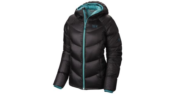 Mountain Hardwear Kelvinator Hooded Jacket - Women's-Black/Mayan Green-Medium