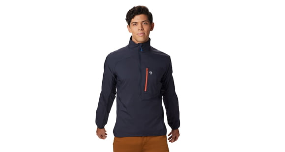 Mountain Hardwear Kor Preshell Pullover - Mens, Dark Zinc, Extra Large, OM7417406-XL