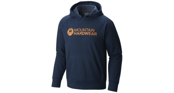 Mountain Hardwear Logo Graphic Pullover Hoody - Men's-Hardwear Navy/Dark Copper-Medium