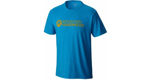Mountain Hardwear Logo Graphic Short Sleeve T - Men's-Heather Forest-Large