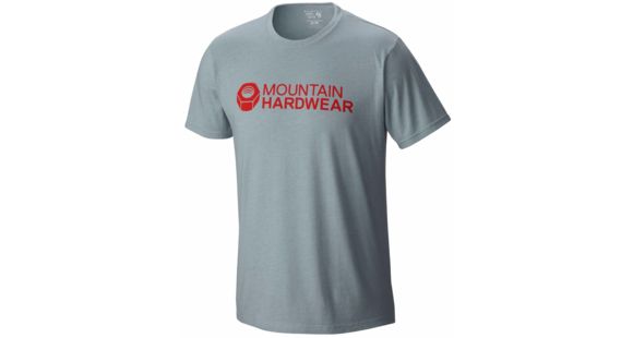 Mountain Hardwear Logo Graphic Short Sleeve T - Men's-Heather Ice Shadow-Medium
