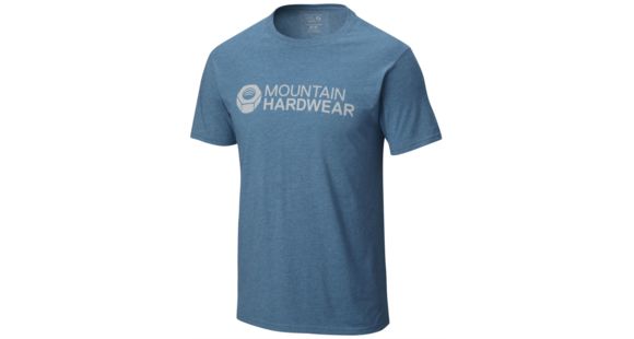 Mountain Hardwear Logo Graphic Short Sleeve T - Men's-Heather Bluesteel-Small