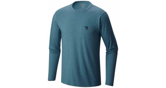 Mountain Hardwear MHW Logo Graphic Long Sleeve T - Men's-Heather Cloudburst-Small
