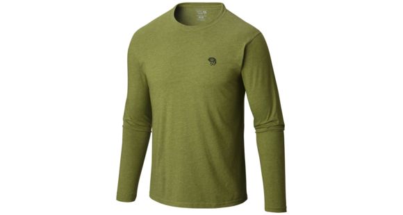 Mountain Hardwear MHW Logo Graphic Long Sleeve T - Men's-Heather Amphibian-Small