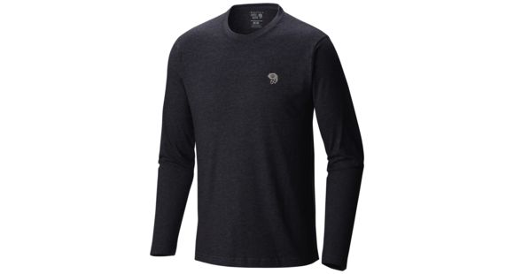 Mountain Hardwear MHW Logo Graphic Long Sleeve T - Men's-Heather Black/Grey-Small