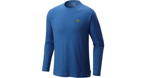 Mountain Hardwear MHW Logo Graphic Long Sleeve T - Men's-Heather Nightfall-Medium