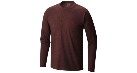 Mountain Hardwear MHW Logo Graphic Long Sleeve T - Men's-Heather Redwood-Medium