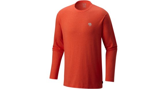 Mountain Hardwear MHW Logo Graphic Long Sleeve T - Men's-Heather State Orange-X-Large