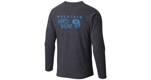 Mountain Hardwear MHW Logo Graphic Long Sleeve T - Men's-Heather Black-Medium