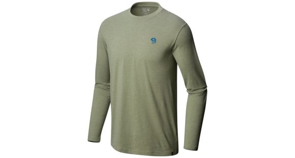 Mountain Hardwear MHW Logo Long Sleeve T - Men's, Heather Green Fade, Large, 1817791394-L