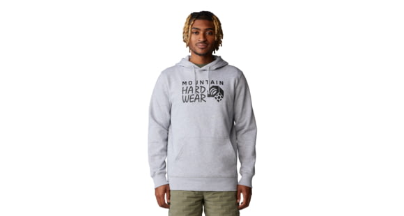 Mountain Hardwear MHW Logo PO Hoody - Men's, Hardwear Grey Heather, XXL, 2100581-057-XXL