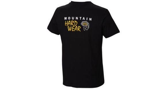 Mountain Hardwear MHW Logo Short Sleeve T - Men's-Black/Titanium-Large