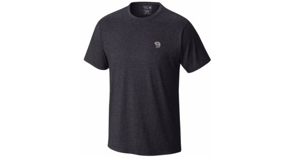 Mountain Hardwear MHW Logo Short Sleeve T - Men's-Heather Black/Grey-Medium