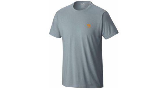 Mountain Hardwear MHW Logo Short Sleeve T - Men's-Heather Ice Shadow-X-Large