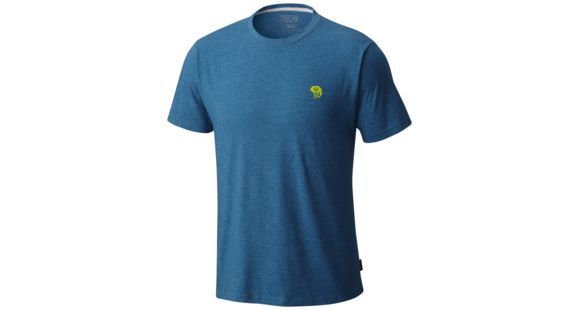 Mountain Hardwear MHW Logo Short Sleeve T - Men's, Heather Phoenix Blue, Small, OM7020491-S
