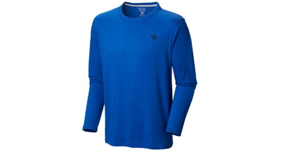 Mountain Hardwear MHW Logo Tee Long Sleeve - Men's-Azul-Small