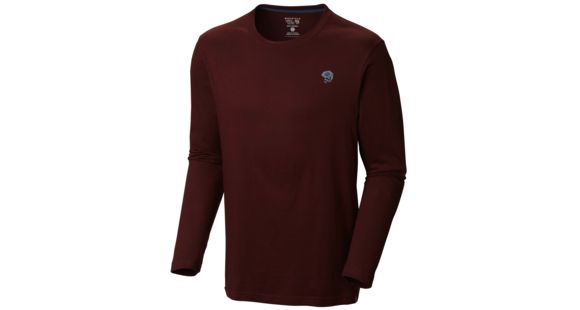 Mountain Hardwear MHW Logo Tee Long Sleeve - Men's-Redwood-Large