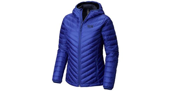 Mountain Hardwear Micro Ratio Hooded Down Jacket, Blue Print, XL, 1677081516-XL