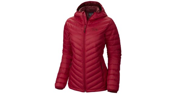Mountain Hardwear Micro Ratio Hooded Down Jacket - Women's-Pomegranate-Medium