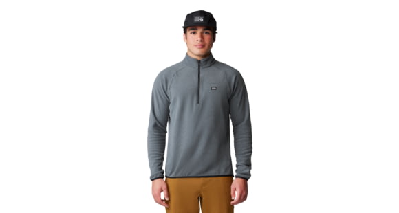 Mountain Hardwear Microchill 1/4 Zip Pullover - Men's, Volcanic Heather, XS, 2104711-007-XXL