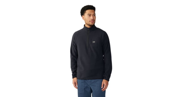 Mountain Hardwear Microchill 1/4 Zip Pullover - Men's, Black, M, 2104711-010-L