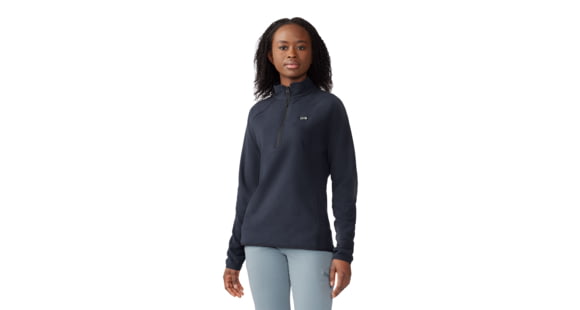 Mountain Hardwear Microchill 1/4 Zip Pullover - Women's, Black, XL, 2104891-010-M