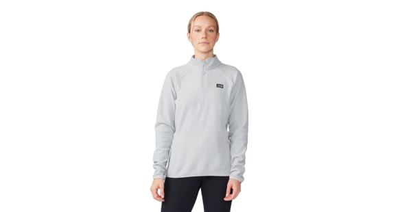 Mountain Hardwear Microchill 1/4 Zip Pullover - Women's, Glacial Heather, XL, 2104891-097-XL