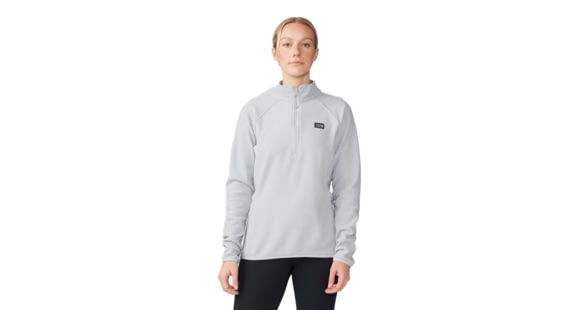 Mountain Hardwear Microchill 1/4 Zip Pullover - Women's, Glacial Heather, Large, 2048281097-L