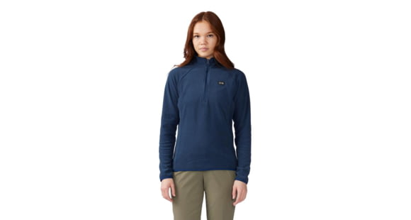 Mountain Hardwear Microchill 1/4 Zip Pullover - Women's, Outer Dark Heather, Extra Large, 2048281401-XL