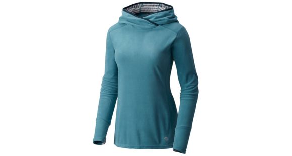 Mountain Hardwear Microchill Lite Pullover Hoody - Women's, Lakeshore Blue, M, 1677621328-M