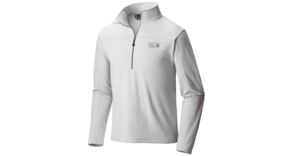 Mountain Hardwear Microchill Lite Zip T - Men's-Grey Ice-Medium