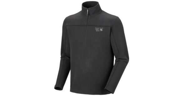 Mountain Hardwear Microchill Zip T - Men's-Black-XX-Large