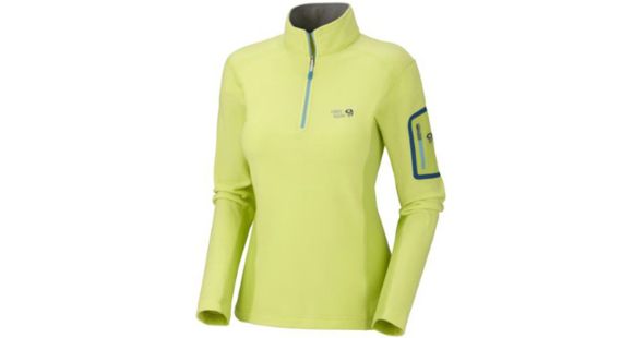 Mountain Hardwear Microstretch Zip T - Women's-Poppy/Ruby-X-Large