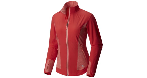 Mountain Hardwear Mighty Power Hybrid Jacket - Women's-Red Hibiscus-X-Small