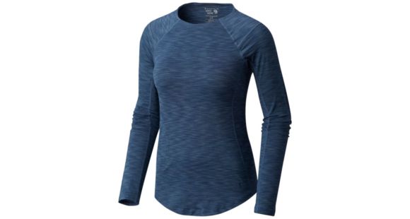 Mountain Hardwear Mighty Stripe Long Sleeve T - Women's, Zinc, XL, 1648631492-XL