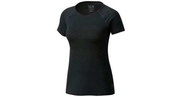 Mountain Hardwear Mighty Stripe Short Sleeve T-Shirt - Women's, Stealth Grey, XL, 1708341006-XL