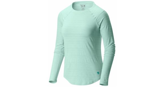 Mountain Hardwear Mighty Stripe Long Sleeve T - Women's-Sea Ice-Large